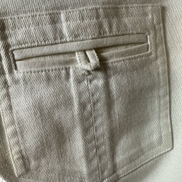 Adam Lippes White Straight Leg Jeans Woman’s 4 GUC Button Pockets - Picture 8 of 16